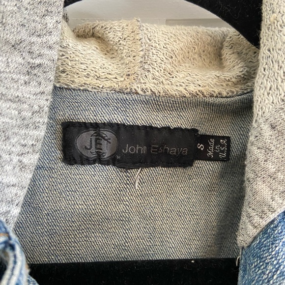 JET BY JOHN ESHAYA Sweatshirt Jean Jacket - Picture 5 of 5